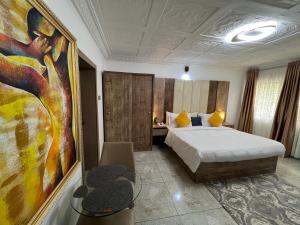 Letto o letti in una camera di UrbaN RootZ