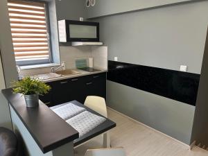 Televízia a/alebo spoločenská miestnosť v ubytovaní H-T-L Apartamenty Junior