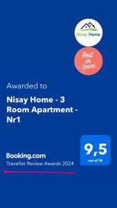 eine Antwort auf die nissan home apartment app auf einem SMS-Telefon in der Unterkunft Nisay Home - 3 Room Apartment - Nr3 in Ludwigsburg