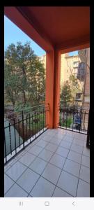an empty balcony with a view of the water at Via Creti & Via Mazza Rooms in Bologna