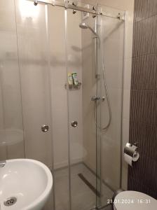 Koupelna v ubytování RynOK 25 Modern Lviv Center