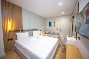 Voodi või voodid majutusasutuse Hotel Sole Mare toas