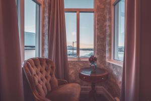 Posezení v ubytování Villa Havblikk Tromsø