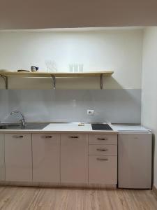 Kuchyň nebo kuchyňský kout v ubytování White apartment, in the center of Tirana
