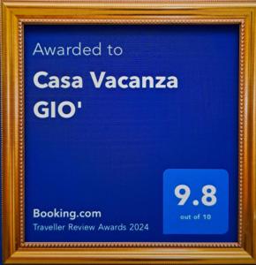 奧斯塔的住宿－CASA GIo，一张画面画的画面,上面有csazonazonagpo的标志