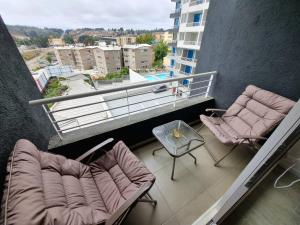 Μπαλκόνι ή βεράντα στο departamento reñaca