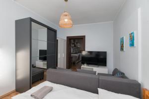 TV a/nebo společenská místnost v ubytování Apartament Modrzejewska