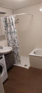 Koupelna v ubytování Ferienwohnung Scheuern