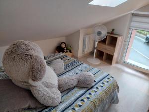 Posteľ alebo postele v izbe v ubytovaní gîte de rarounette au cœur des Vosges