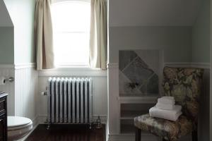 a bathroom with a radiator and a toilet and a window at 300 Clifton in Minneapolis