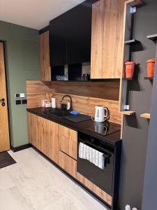 Η κουζίνα ή μικρή κουζίνα στο Skyridge Apartment