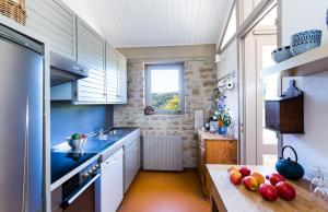 eine Küche mit einer Theke mit Obst darauf in der Unterkunft Villa Marcelline in Saint-Marcellin-lès-Vaison