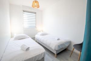 Posteľ alebo postele v izbe v ubytovaní Le Petit Choiseul - Superb bungalow sleeps 6
