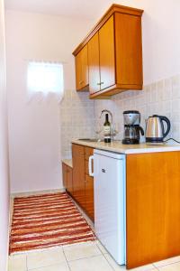 Kuchyň nebo kuchyňský kout v ubytování Houmis Apts & Studios