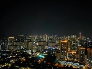 日落洞景观或在公寓看到的城市景观