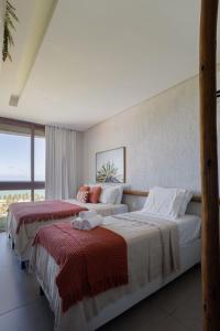 Postel nebo postele na pokoji v ubytování Casa na rota dos milagres com uma vista incrível!