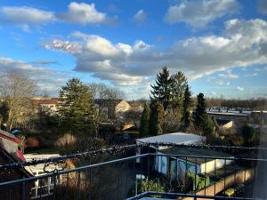 a view from the balcony of a building at Maisonette Wohnung Frechen City in Frechen