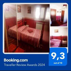 1 Schlafzimmer mit 2 Betten und einem Spiegel in der Unterkunft B&B Camera per uomini in Pescara