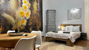Posteľ alebo postele v izbe v ubytovaní V6 Apartment by Small Home Budapest