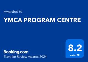 Certifikát, hodnocení, plakát nebo jiný dokument vystavený v ubytování YMCA PROGRAM CENTRE
