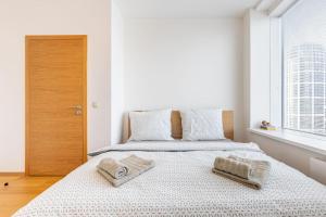 Posteľ alebo postele v izbe v ubytovaní BNB Slovakia Panorama Bliss Retreat