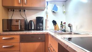 Kuchyň nebo kuchyňský kout v ubytování Ferienwohnung Feenwelt Hahnenklee Familienfreundlich