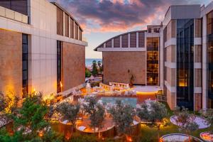 an aerial view of a building with a courtyard at TUl BLUE Side Adult Only 16 Plus - Ultra All Inclusive in Side