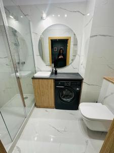 ห้องน้ำของ Apartament z dwoma pokojami Polanka Poznań