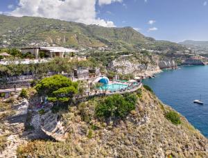 an aerial view of the amalfi coast at Punta Chiarito Resort in Ischia