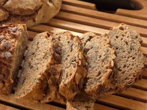 a group of slices of bread on a table at Garni Zimmerhofer in Campo Tures