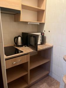 Kuchyň nebo kuchyňský kout v ubytování Hotel Lavilia