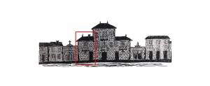 Widok na miasto Sarria z tego pensjonatu
