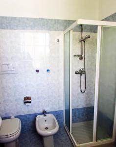 Koupelna v ubytování Aliseo B&B