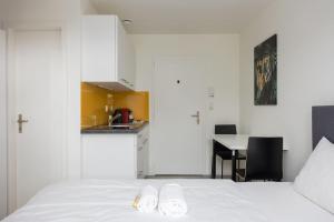 Kuchyň nebo kuchyňský kout v ubytování Downtown Deluxe Studio with Queen Bed BE-55