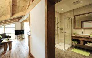 TV a/nebo společenská místnost v ubytování Appartements Rosenhof