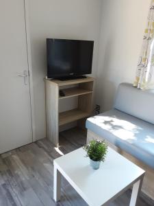 TV a/nebo společenská místnost v ubytování Riva Bella chez Caraphou