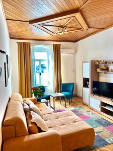 TV a/nebo společenská místnost v ubytování Apartment Riva