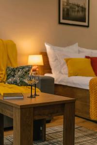 Posteľ alebo postele v izbe v ubytovaní Apartament Pod 13