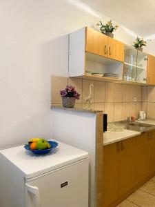 Kuchyň nebo kuchyňský kout v ubytování Apartments Valjan