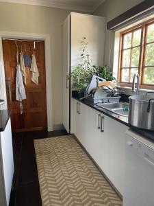 a kitchen with a sink and a counter at Cosy Garden in Maseru