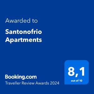 ローマにあるSantonofrio Apartmentsの聖書文章青い画面