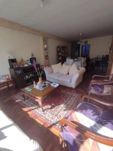 Elegante Apartamento en La Paz في لاباز: غرفة معيشة مع أريكة وطاولة قهوة