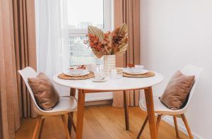Χώρος καθιστικού στο SAG 20th floor Klingerka residence castle view Free parking Free wifi