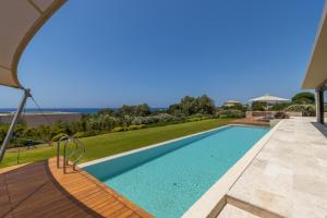 an image of a swimming pool in a house at Messinian Nest in Gialova