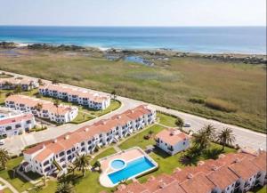 an aerial view of a resort with a swimming pool at Girasols Garden 3 in Son Bou