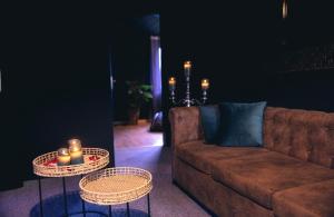 Χώρος καθιστικού στο Erwachsenenhotel BDSM Apartment Hotel Emotion Apartments mit privater Sauna