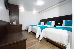 Postel nebo postele na pokoji v ubytování Hotel Plaza Victoria