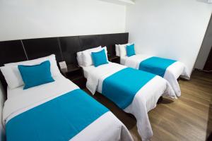 Postel nebo postele na pokoji v ubytování Hotel Plaza Victoria