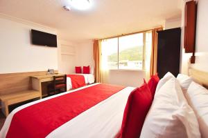 Postel nebo postele na pokoji v ubytování Hotel Plaza Victoria