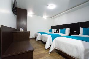 Postel nebo postele na pokoji v ubytování Hotel Plaza Victoria